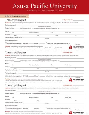 azusa pacific transcripts|Registrar .
